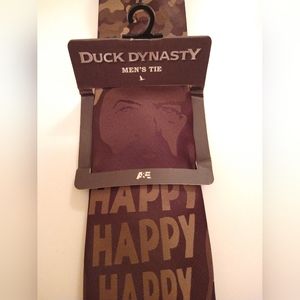 Duck Dynasty Happy Happy Happy Men's Tie Brown Camo Necktie New